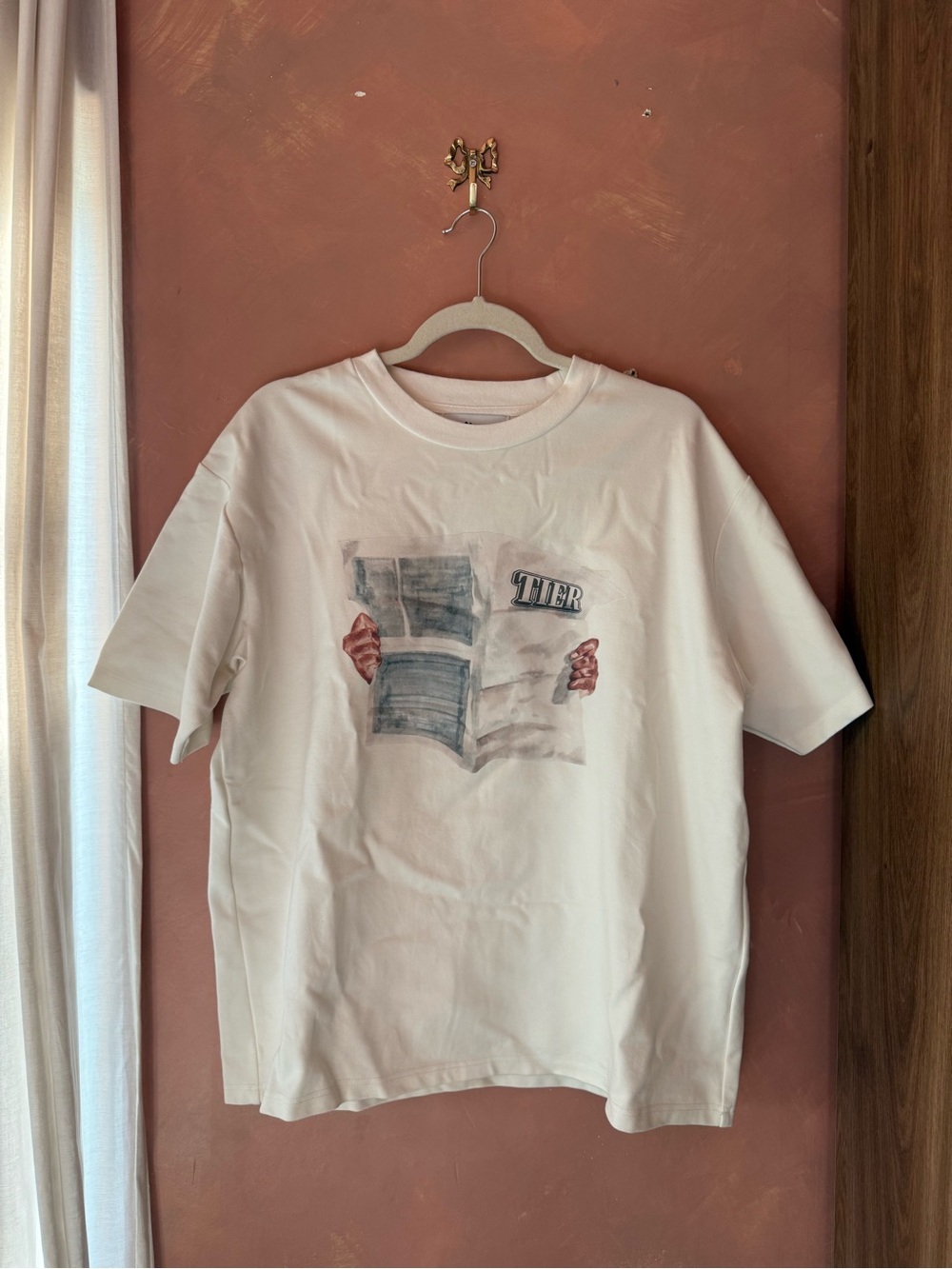 White Graphic Crewneck T-Shirt - Tier
